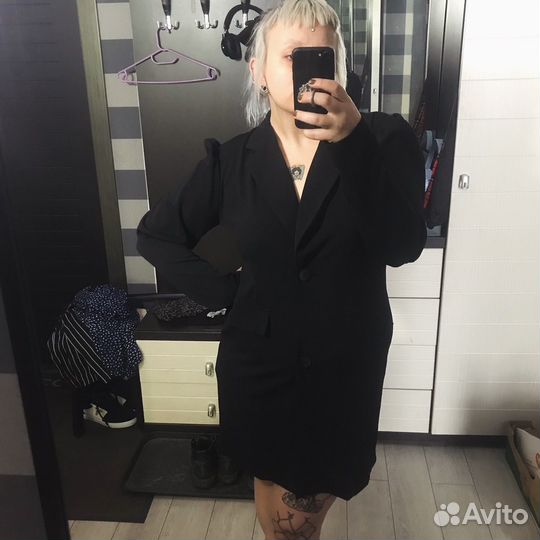 Платье-пиджак, жакет удлиненный