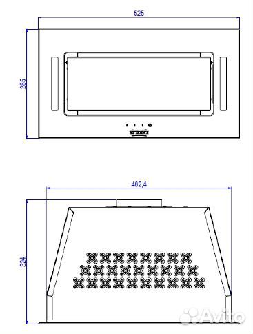 Встраиваемая вытяжка со стеклом D 529 S