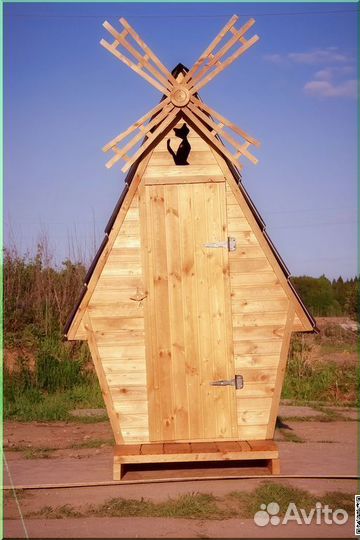Уличный туалет деревянный BAG342