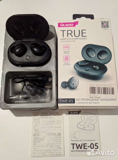 Беспроводные наушники olmio TWE-05