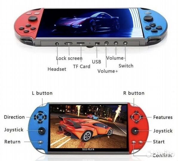 Портативная игровая консоль X12 Plus
