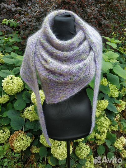 Асимметричная шаль из кидмохера