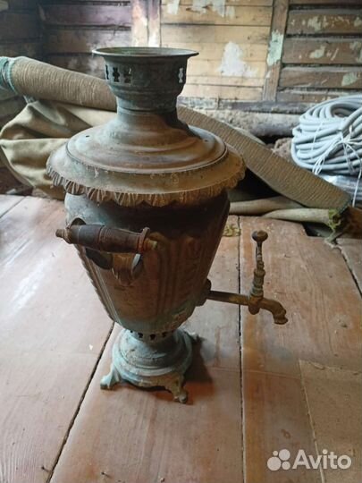 Самовар на дровах медный объем на 5 литров