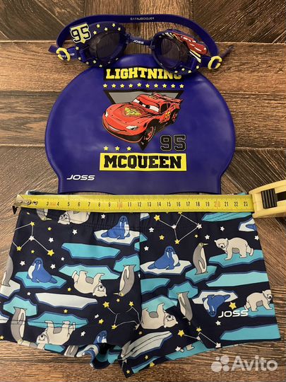 Плавки, шапочка, очки для мальчика 110-116