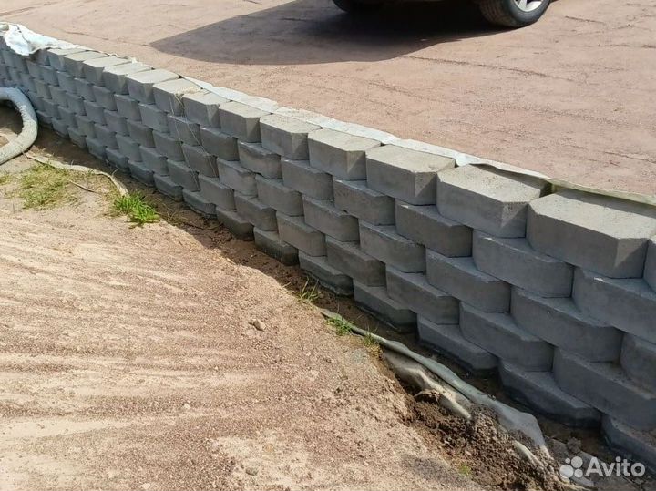 Блоки подпорные. Ландшафт. Камни