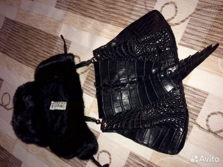 Сумка крокодиловая кожа Ferre