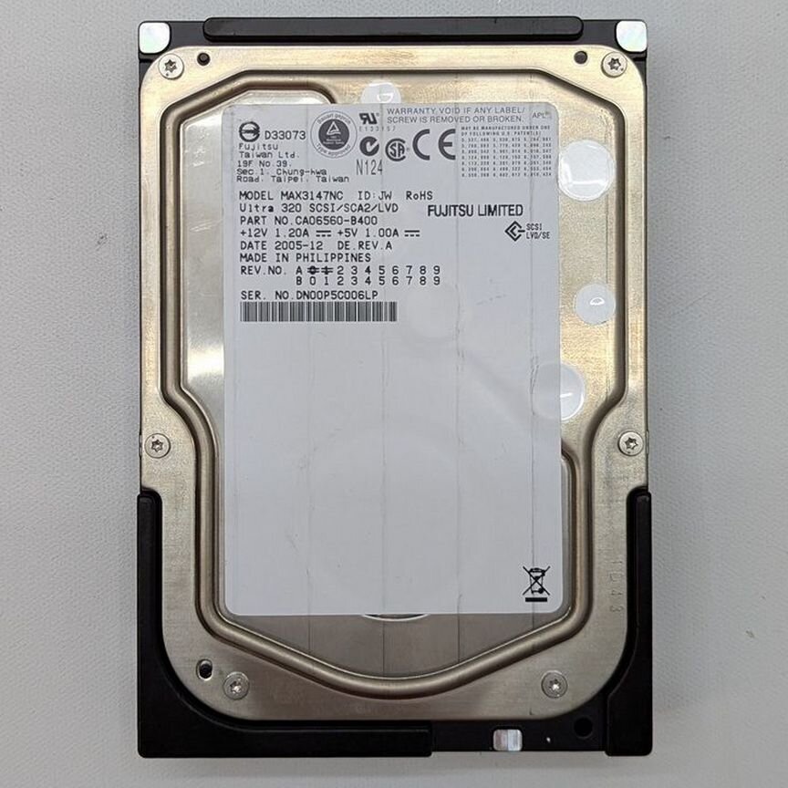 [CA06560-B400] Жесткий Диск Max3147nc, Ca06560-B400, Fujitsu, 146