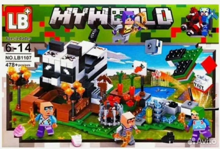 Конструктор Майнкрафт Панда