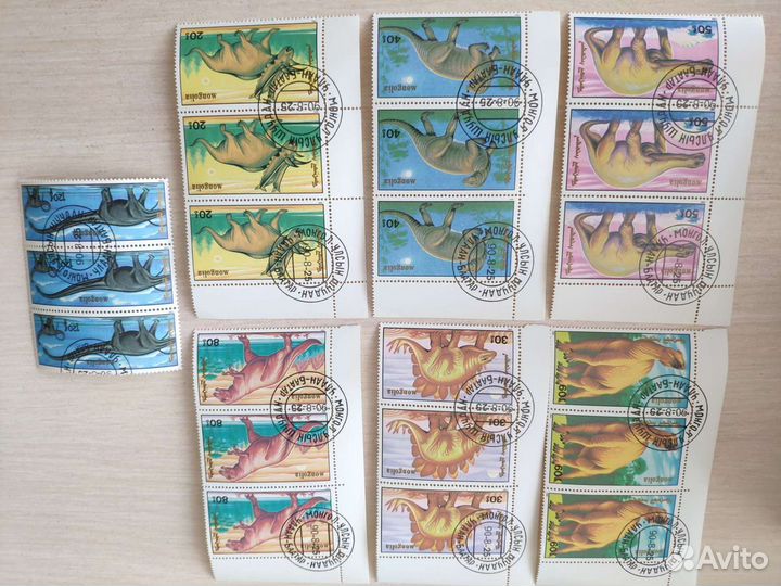 Почтовые марки динозавры