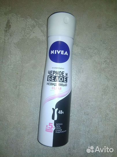Антиперспирант Nivea чёрное и белое, новый