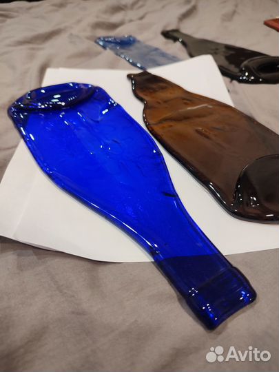 Бутылка расплавленная / фьюзинг, подставка, декор