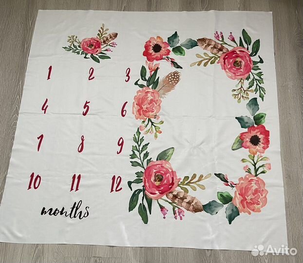 Пеленка для фотосессии 0-12 месяцев + соски Avent