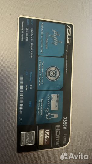 Ноутбук asus X550V