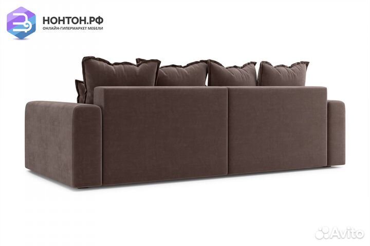 Диван угловой тик-так Омега коричневый