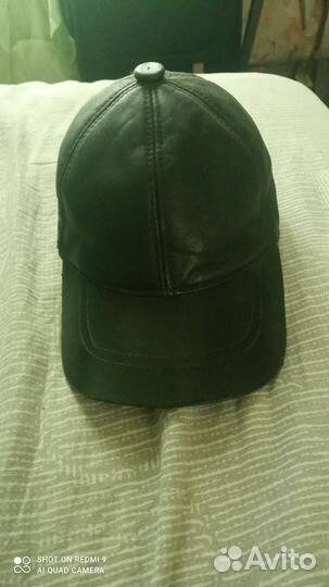 Мужская кожаная кепка