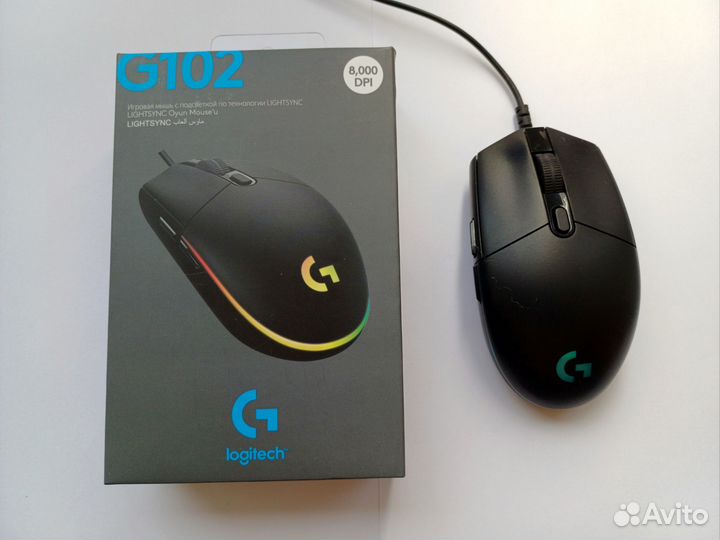 Мышь проводная Logitech G102 lightsync