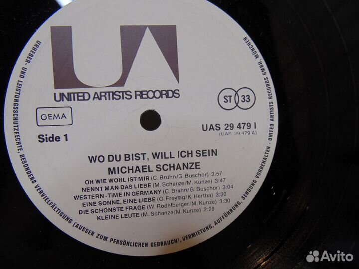 Пластинка из Англии.Michael Schanze. 50