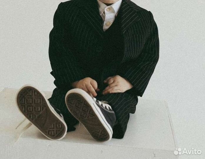 Костюм на мальчика тройка в полоску 86-92