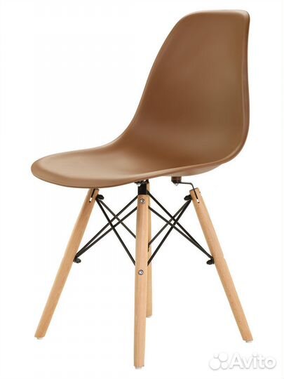 Стул в стиле eames DSW, коричневый, 4 шт