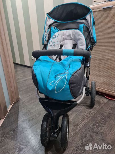 Коляска Capella S-901WF Air Сибирь, аква