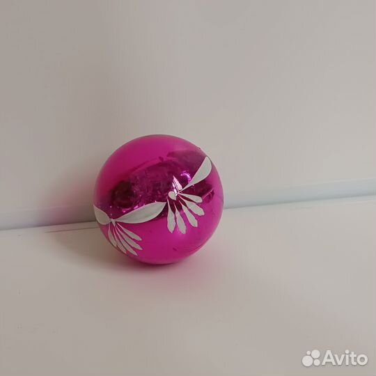 Винтажный шар елочная игрушка СССР стекло