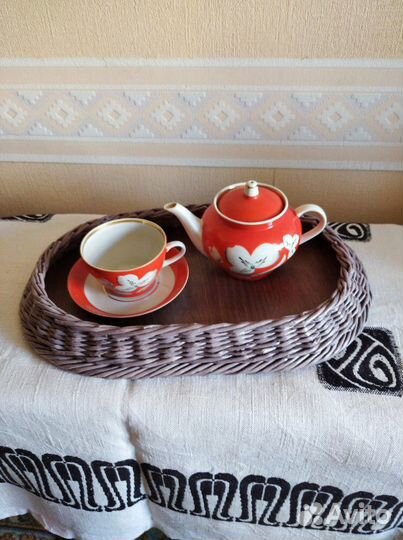 Плетеный поднос