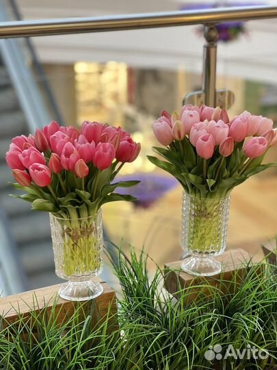 Тюльпаны искусственные премиум силикон