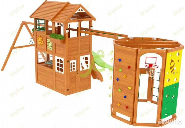 Детская площадка Клубный домик 2 с WorkOut Luxe