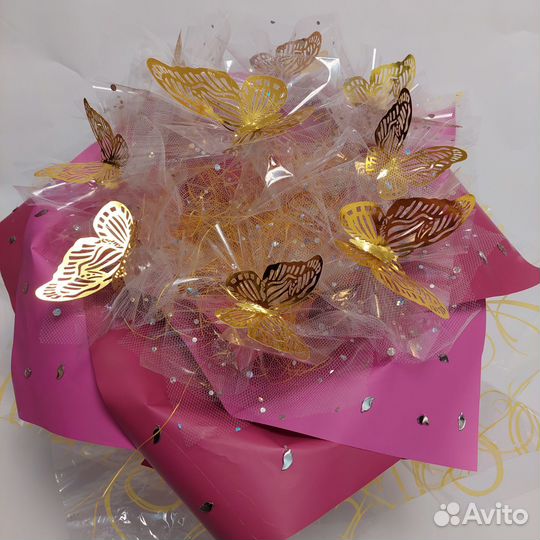 Светящийся букет из бабочек