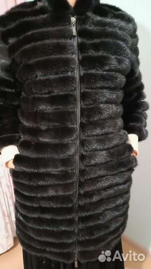 Шуба норковая с капюшоном 46 48 трансформер