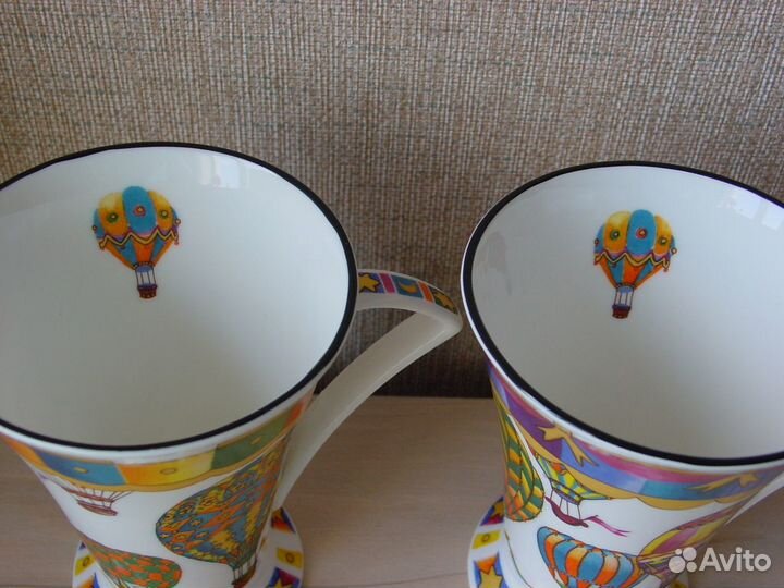Кружки костяной фарфор воздушные шары
