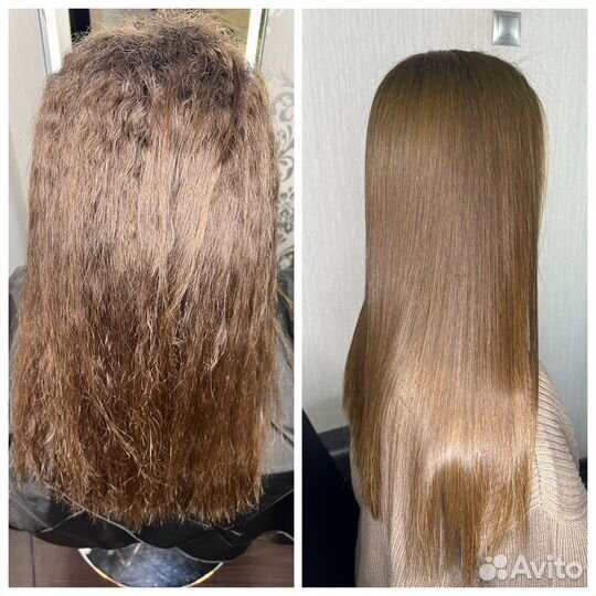 Волосы,Кератиновое выпрямление Ботокс,Нанопластика