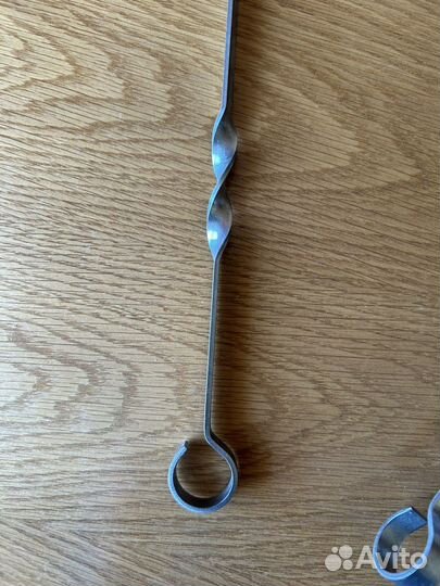 Шампуры из нержавейки и нож для мяса