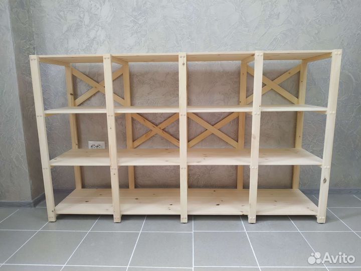 Полки стеллажи деревянные этажерки