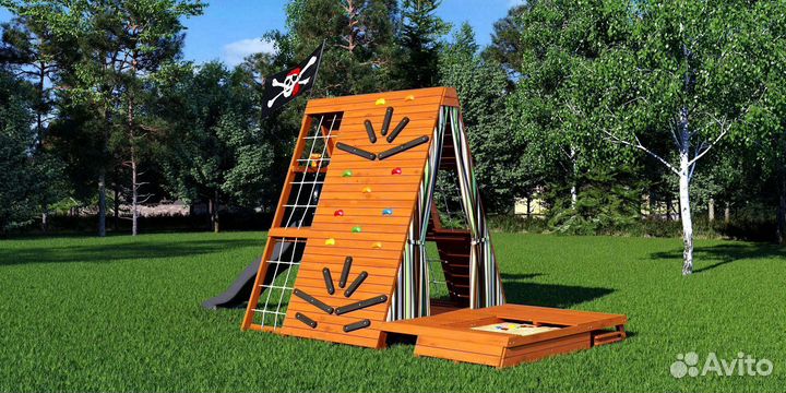 Спортивный комплекс баскетбольное кольцо горка