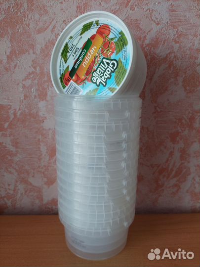 Контейнер пластиковый пищевой б/у 500 и 1000 мл