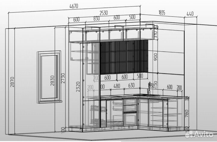 Кухня угловая на заказ от фабрики