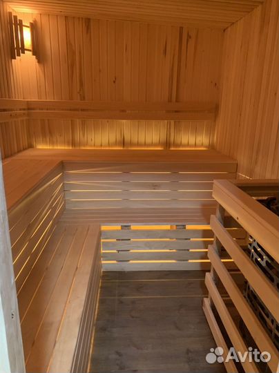 Баня на дровах с горячим чаном