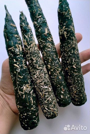 Ведьмины чёрные свечи на очищение с полынью