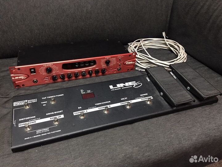 Гитарный процессор Line 6 pod pro + foot board