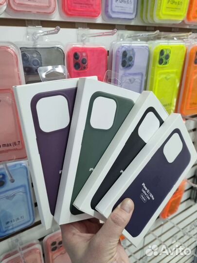 Чехол для iPhone 12 Leather Case MagSafe синий