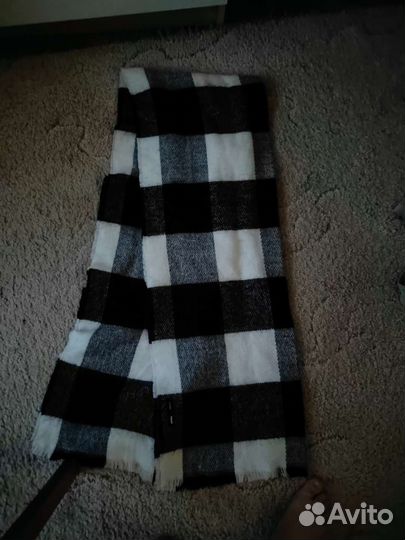 Шарф черно белый
