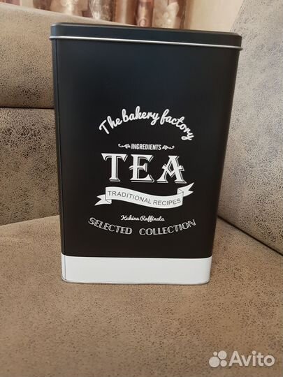 Жестяная банка для чая новая