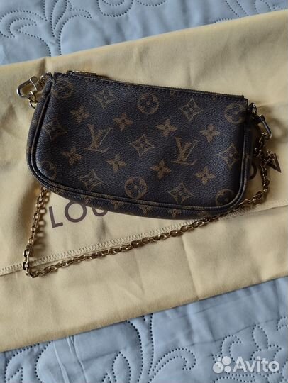 Сумка клатч Louis Vuitton pochette mini оригинал