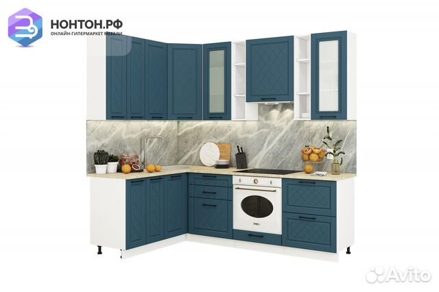 Кухня угловая Барселона 1.6 на 2.4 м морское дерев