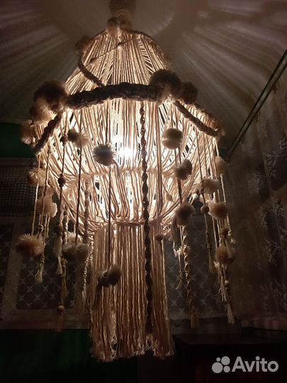 Люстра абажур макраме