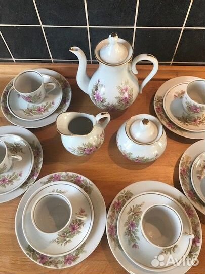 Кофейный сервиз СССР фарфор Богдановичи