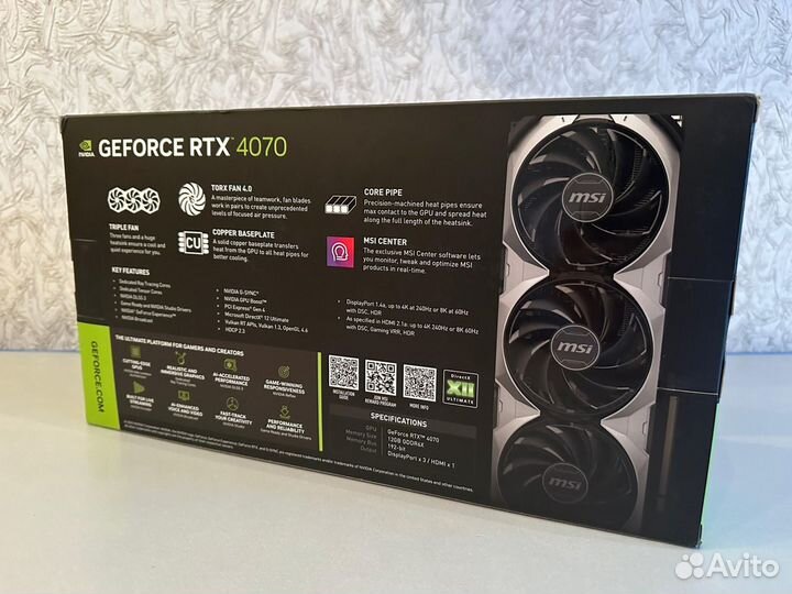 MSI GeForce RTX 4070 ventus 3x oc