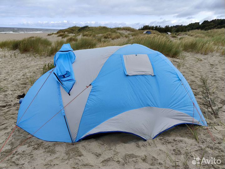 Палатка 3 местная с тамбуром двухслойная