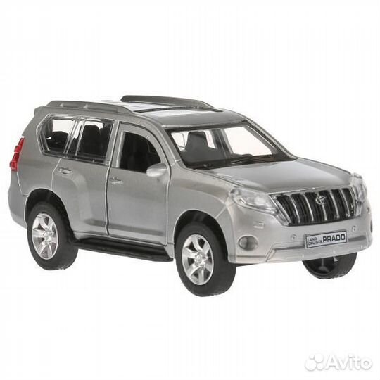 Машина Toyota Land Cruiser Prado 12 см серебро металл инерция Технопарк prado-SL